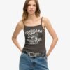 Ρετρό Rocker Graphic Rib Cami Μπλούζα