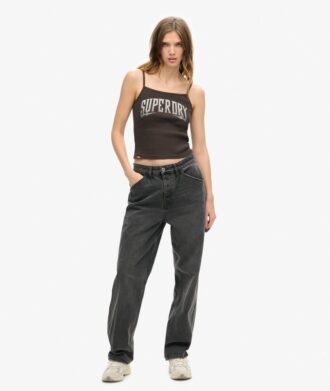 Ρετρό Rocker Graphic Rib Cami Μπλούζα