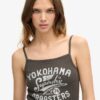 Ρετρό Rocker Graphic Rib Cami Μπλούζα