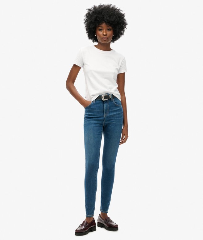 Σκιννί τζιν από Organic Cotton με ψηλή μέση Σκιννί τζιν από Organic Cotton με ψηλή μέση