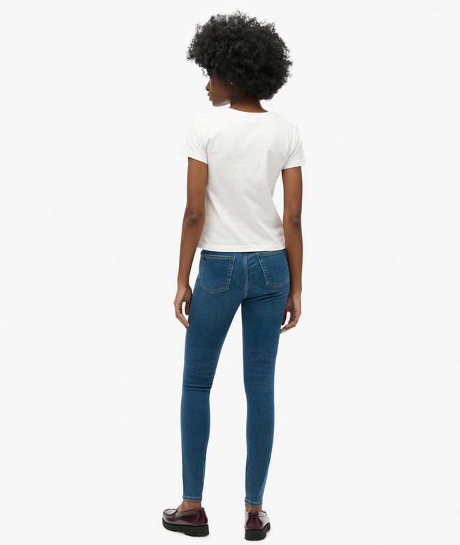Σκιννί τζιν από Organic Cotton με ψηλή μέση Σκιννί τζιν από Organic Cotton με ψηλή μέση