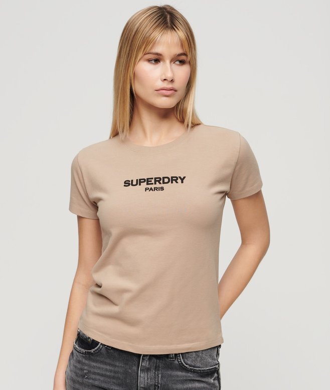 Sport πολυτελές κοντό T-shirt με λογότυπο Sport πολυτελές κοντό T-shirt με λογότυπο