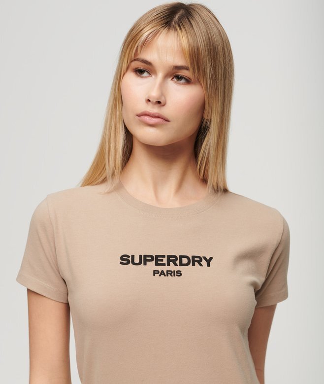 Sport πολυτελές κοντό T-shirt με λογότυπο Sport πολυτελές κοντό T-shirt με λογότυπο