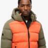 Sport Puffer με κουκούλα και χρωματικά μπλοκ Sport Puffer με κουκούλα και χρωματικά μπλοκ