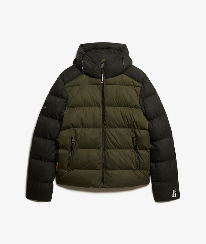 Sport Puffer με κουκούλα και χρωματικά μπλοκ Sport Puffer με κουκούλα και χρωματικά μπλοκ