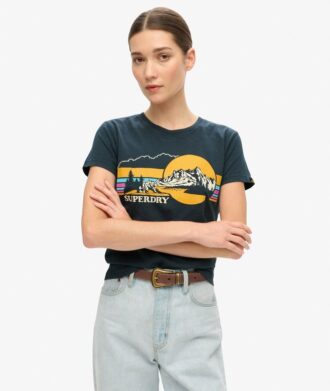Στενό T-shirt με ρίγες για εξωτερική χρήση