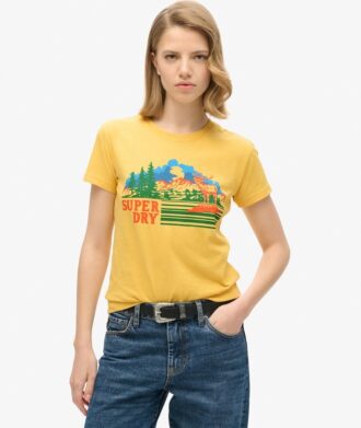Στενό T-shirt με ρίγες για εξωτερική χρήση