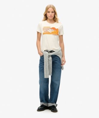 Στενό T-shirt με ρίγες για εξωτερική χρήση
