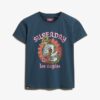Στενό T-shirt με τατουάζ και στρας Στενό T-shirt με τατουάζ και στρας