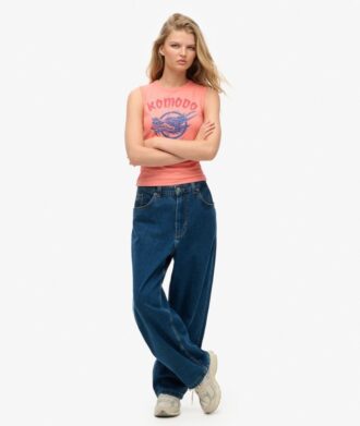 Superdry X Komodo Κλασικό γιλέκο με δράκο Μπλούζα