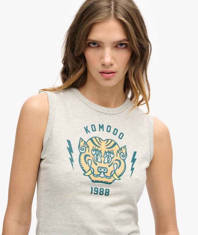 Superdry X Komodo Tiger Slim Vest Top Superdry X Komodo Tiger Slim Vest Top