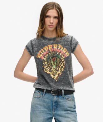 T-shirt με γραφικό μοτίβο Biker Rock