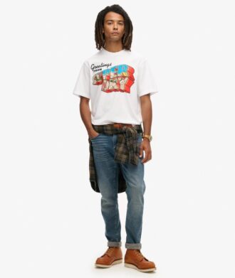 T-shirt με γραφικό ταξιδιωτικής καρτ ποστάλ