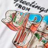 T-shirt με γραφικό ταξιδιωτικής καρτ ποστάλ