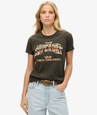 T-shirt με κοντά μανίκια και σχέδιο ροκ μπάντας των 70s