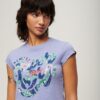 Τ-shirt με κοντό μανίκι και floral στάμπα