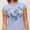 Τ-shirt με κοντό μανίκι και floral στάμπα