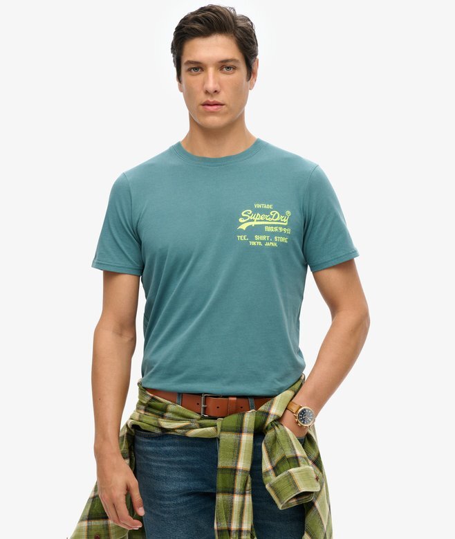 T-shirt με νεον λογότυπο Vintage T-shirt με νεον λογότυπο Vintage