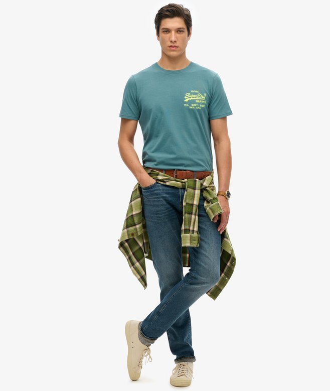 T-shirt με νεον λογότυπο Vintage T-shirt με νεον λογότυπο Vintage