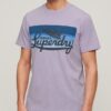 T-shirt με ρίγες και λογότυπο Cali