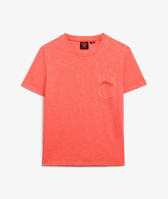 T-shirt με τσέπη και βαμμένο λογότυπο T-shirt με τσέπη και βαμμένο λογότυπο