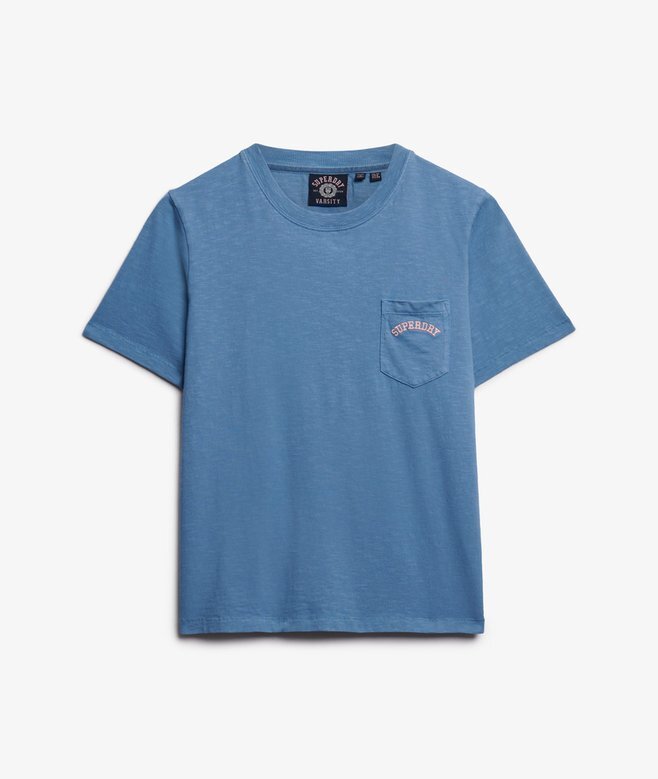 T-shirt με τσέπη και βαμμένο λογότυπο T-shirt με τσέπη και βαμμένο λογότυπο