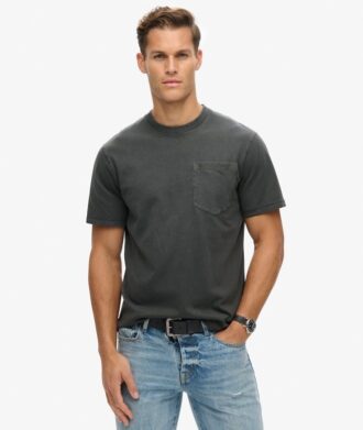 T-shirt με τσέπη με ραφές σε αντίθεση
