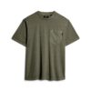 T-shirt με τσέπη με ραφές σε αντίθεση