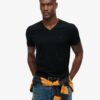 T-shirt με V λαιμόκοψη και λογότυπο Organic Cotton Essential