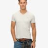 T-shirt με V λαιμόκοψη και λογότυπο Organic Cotton Essential