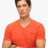 T-shirt με V λαιμόκοψη και λογότυπο Organic Cotton Essential