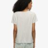 T-shirt με V-neck και κεντημένο σχέδιο T-shirt με V-neck και κεντημένο σχέδιο