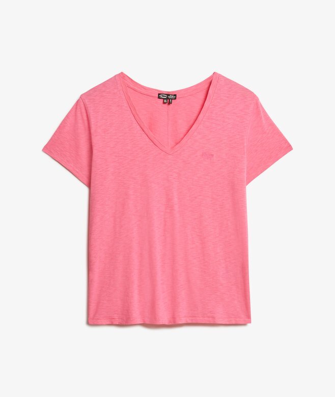 T-shirt με V-neck και κεντημένο σχέδιο T-shirt με V-neck και κεντημένο σχέδιο