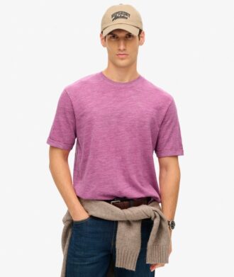 Τ-shirt με υπερβαμμένο ύφασμα Slub Marl