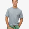 Τ-shirt με υπερβαμμένο ύφασμα Slub Marl