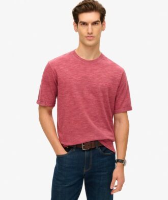 Τ-shirt με υπερβαμμένο ύφασμα Slub Marl
