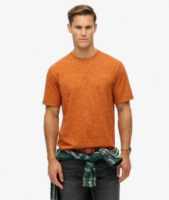 Τ-shirt με υπερβαμμένο ύφασμα Slub Marl