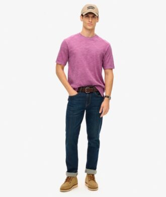 Τ-shirt με υπερβαμμένο ύφασμα Slub Marl