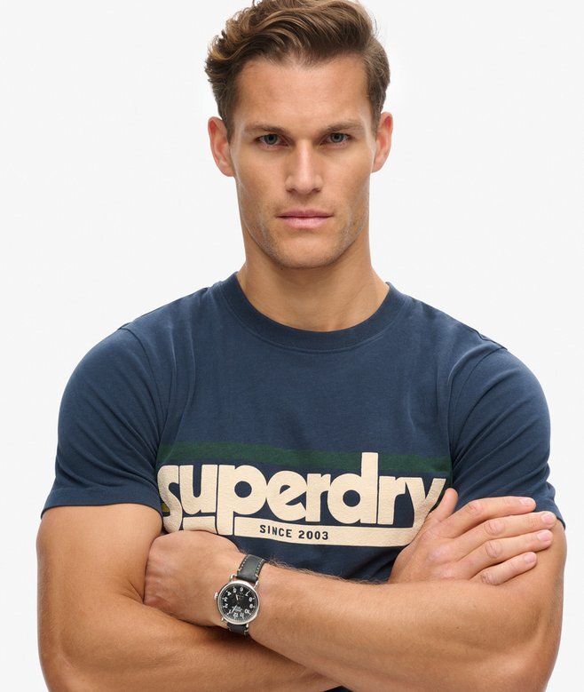 T-shirt Terrain με ριγέ λογότυπο T-shirt Terrain με ριγέ λογότυπο