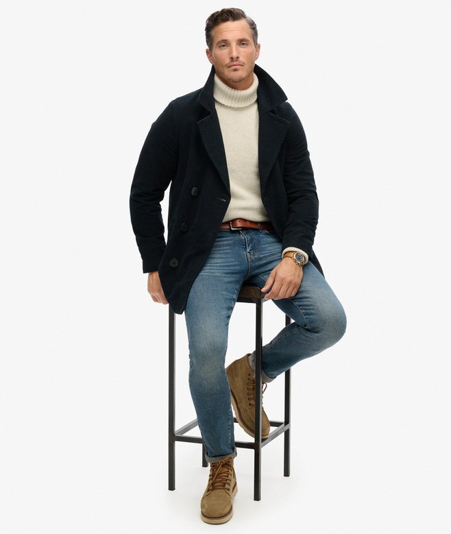 The Merchant Store – Μπουφάν Moleskin Pea Coat The Merchant Store – Μπουφάν Moleskin Pea Coat