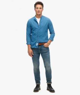 The Merchant Store – Πουκάμισο Henley Indigo