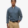 The Merchant Store – Πουκάμισο Henley σε χρώμα ινδigo The Merchant Store – Πουκάμισο Henley σε χρώμα ινδigo