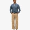 The Merchant Store – Πουκάμισο Henley σε χρώμα ινδigo The Merchant Store – Πουκάμισο Henley σε χρώμα ινδigo