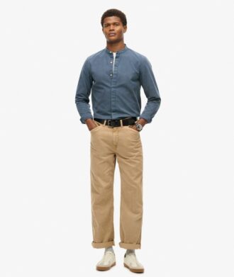 The Merchant Store – Πουκάμισο Henley σε χρώμα ινδigo