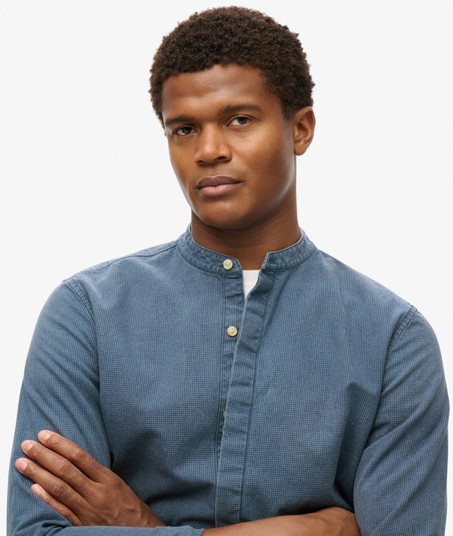 The Merchant Store – Πουκάμισο Henley σε χρώμα ινδigo The Merchant Store – Πουκάμισο Henley σε χρώμα ινδigo