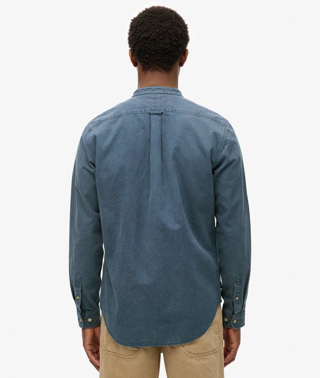 The Merchant Store – Πουκάμισο Henley σε χρώμα ινδigo The Merchant Store – Πουκάμισο Henley σε χρώμα ινδigo
