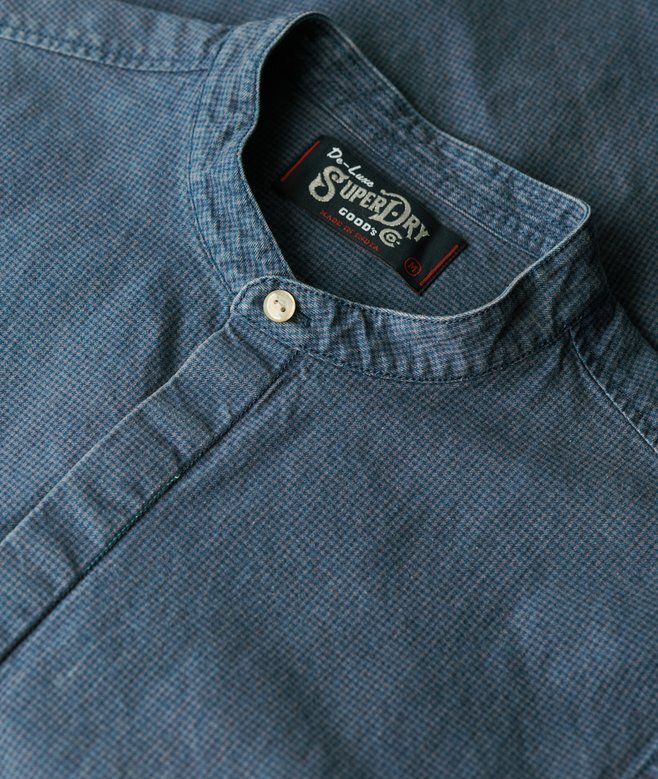 The Merchant Store – Πουκάμισο Henley σε χρώμα ινδigo The Merchant Store – Πουκάμισο Henley σε χρώμα ινδigo