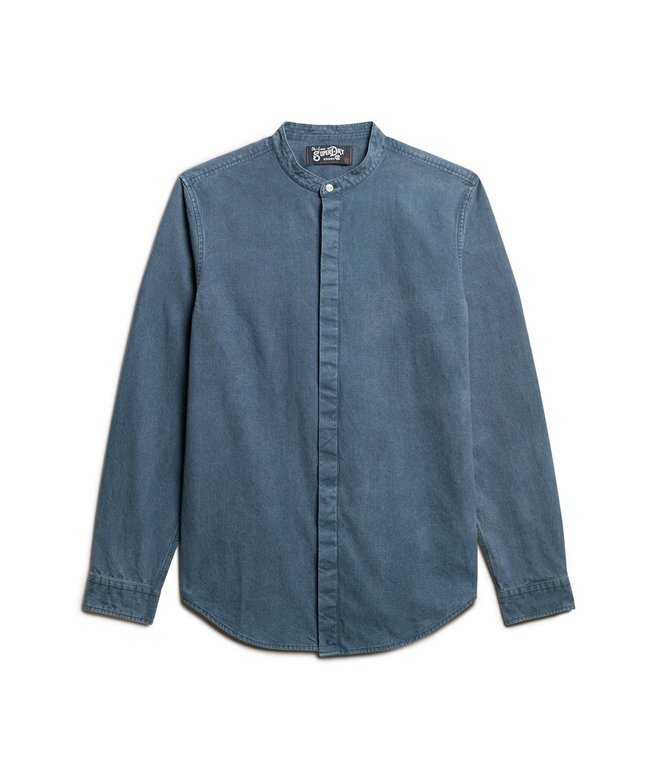 The Merchant Store – Πουκάμισο Henley σε χρώμα ινδigo The Merchant Store – Πουκάμισο Henley σε χρώμα ινδigo