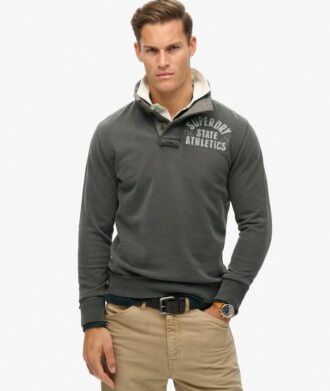 Vintage Athletic Half Button Φούτερ