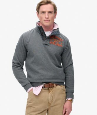 Vintage Athletic Half Button Φούτερ